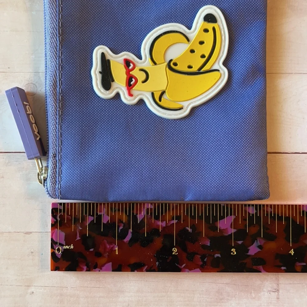 Yoobi Deep Periwinkle & Bananas Case & Coin Pouch
